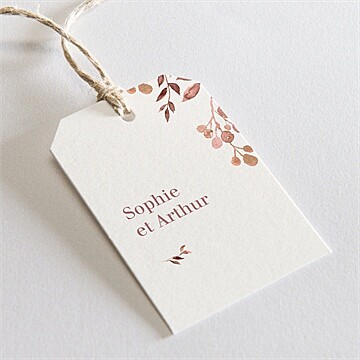 Etiquette mariage poésie cuivrée