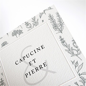 Faire-part mariage love & co gaufrage - Détail du faire-part