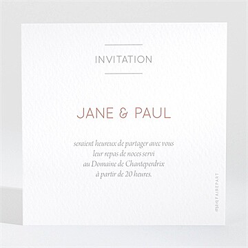 Carton d'invitation mariage réf. N3001900