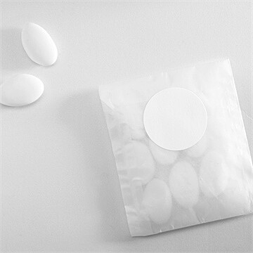 Sticker naissance vierge diamètre de 4 cm - Mise en situation