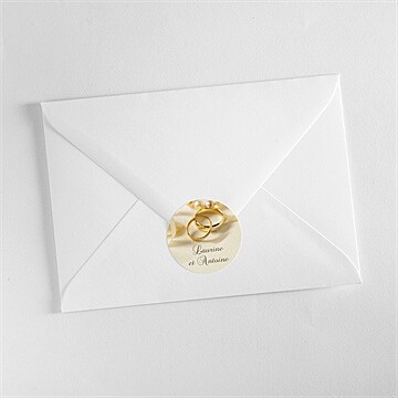 Sticker mariage alliances fond crème - Mise en situation