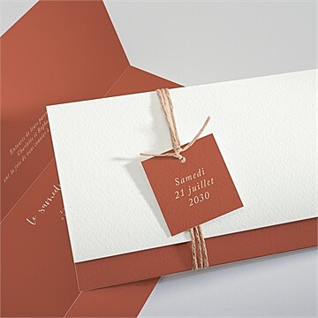 Faire-part mariage terre de feu pochette