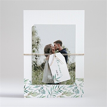 Faire-part mariage délicat superposition