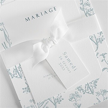 Faire-part mariage jouy exclusif superposition - Détail du faire-part