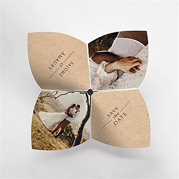 Faire-part mariage bonheur cocotte - vue du dessus