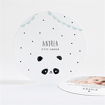 Faire-part naissance mon joli panda rond