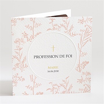 Faire-part profession de foi toile de jouy