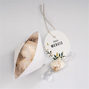 Boîte surprise mariage vintage champetre - Intérieur de la boîte