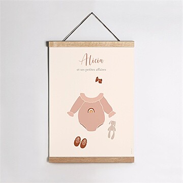 Affiche naissance enfantine magnet