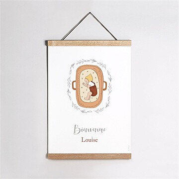 Affiche naissance petit couffin