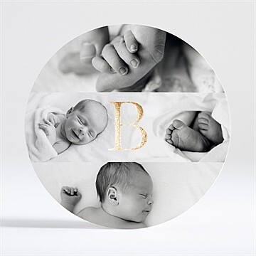 Faire-part naissance welcome baby! dorure