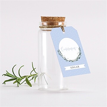 Mignonette communion doux flocons étiquette