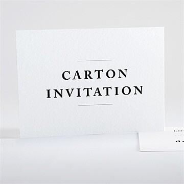 Carton d'invitation mariage date gravée