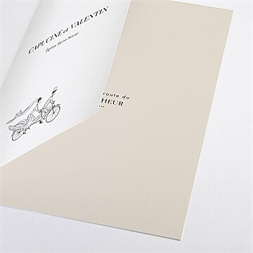 Livret de messe mariage vélo au vent ! - Détail du livret