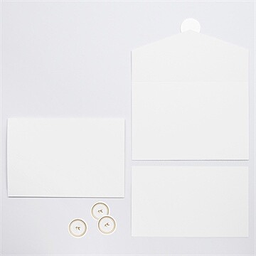 Faire-part naissance vierge 100% enveloppe - Intérieur et dos du faire-part