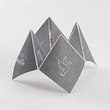 Faire-part de baptême en symboles origami