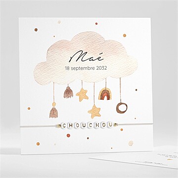 Faire-part naissance mon nuage bracelet