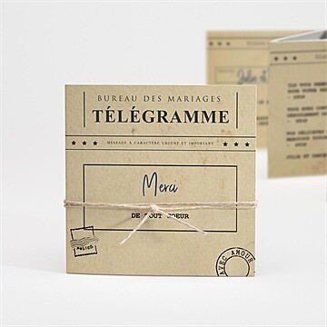 Remerciement mariage notre télégramme accordéon
