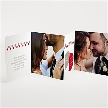 Remerciement mariage humour original accordéon - Intérieur de la carte