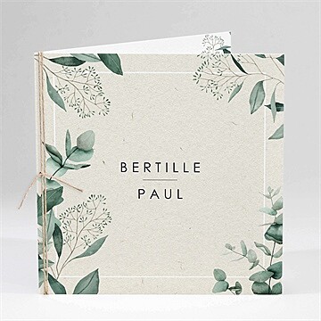 Faire-part mariage sauvage pliée