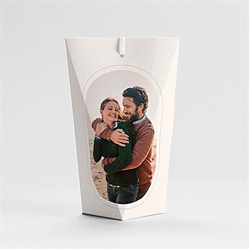 Boîte de dragées mariage tendre capsule étui - Dos de la boîte