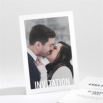 Carton d'invitation mariage integral étui