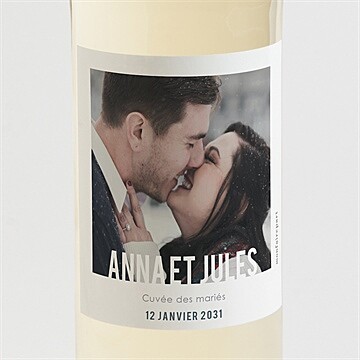 Etiquette de bouteille mariage integral étui