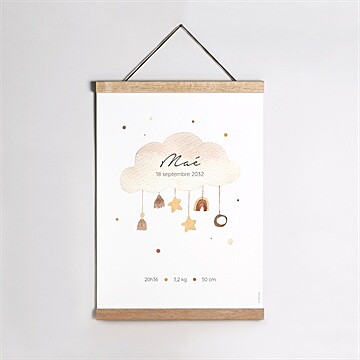 Affiche naissance mon nuage