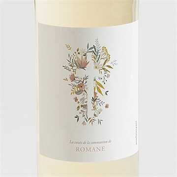 Etiquette de bouteille communion foi fervente mignonette