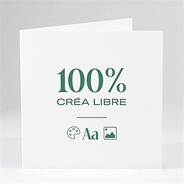 Carte de voeux vierge 100% crea plié