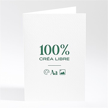 Carte de voeux vierge 100% crea plié portrait