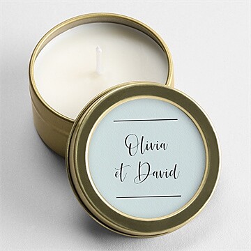 Bougie mariage so vinyle or