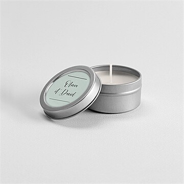 Bougie mariage so vinyle argent - Mise en situation