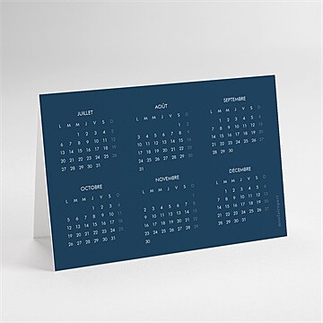 Carte de voeux association calendrier - dos de la carte