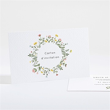 Carton d'invitation mariage joie champetre