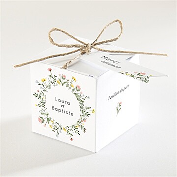 Boîte de dragées mariage joie champetre