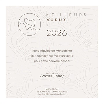 Carte de voeux virtuelle image entreprise dentiste