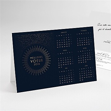 Carte de voeux soleil calendrier