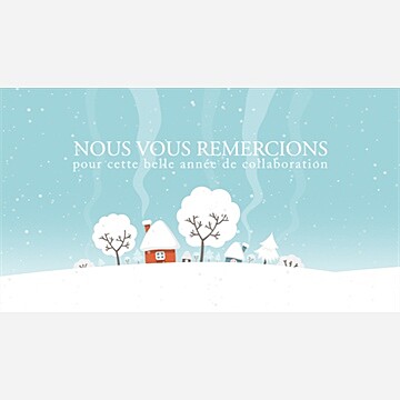 Carte de voeux virtuelle vidéo entreprise sous la neige