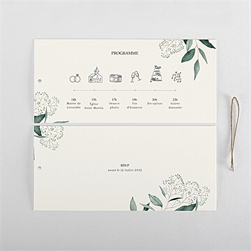 Faire-part mariage intimité pochette duo - Cartes intérieures recto