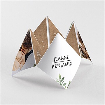 Faire-part mariage nature chic cocotte