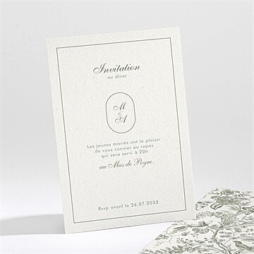 Carton d'invitation mariage réf. N211624