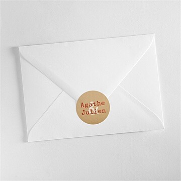 Sticker mariage passeport vintage - Mise en situation