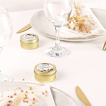 Bougie mariage en automne or - Mise en situation