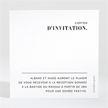 Carton d'invitation mariage réf. N3002016