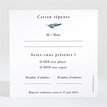 Carton réponse mariage notre chemin