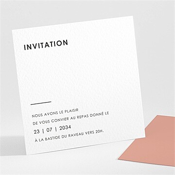 Carton d'invitation mariage réf. N301522