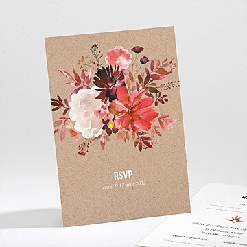 Carton réponse mariage floral