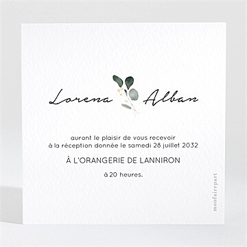 Carton d'invitation mariage pastel - Dos du carton