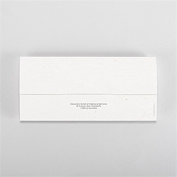 Faire-part mariage pampa pochette duo - Dos du faire-part